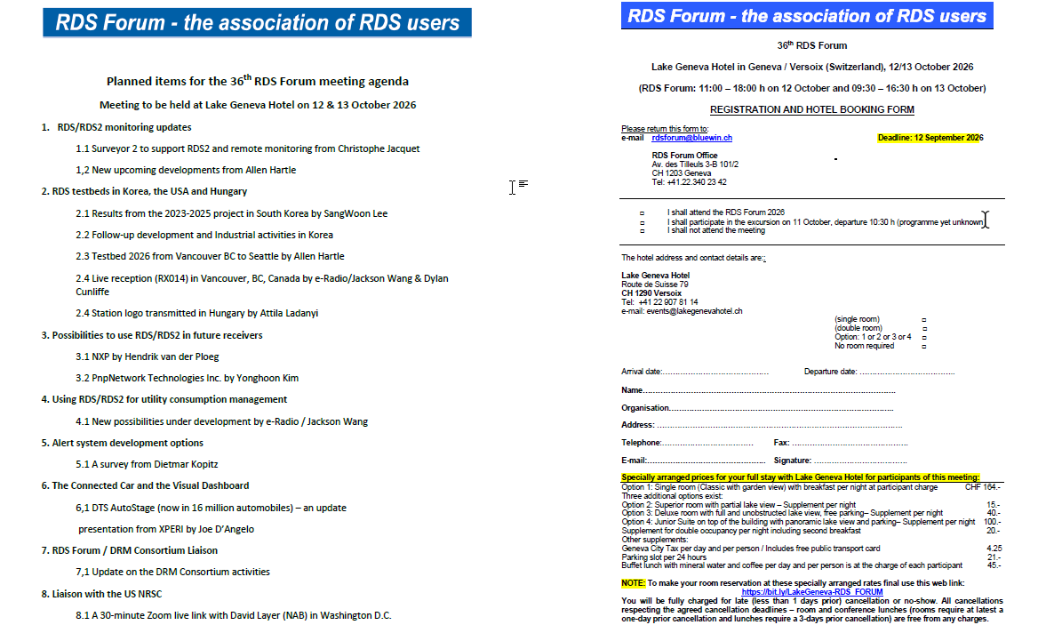 Next RDS Forum